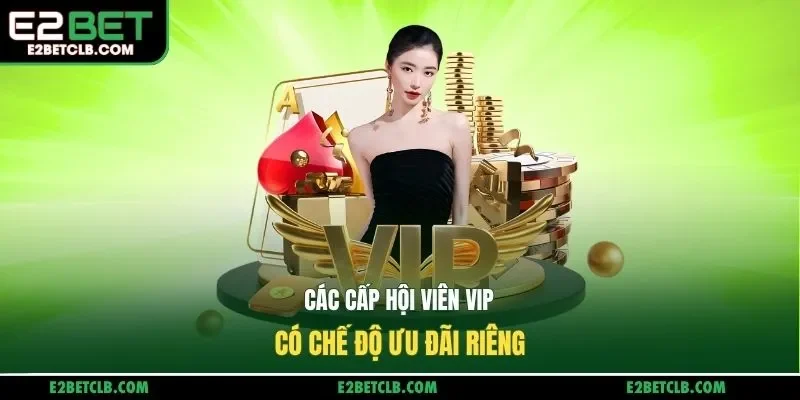 Các cấp hội viên VIP có chế độ ưu đãi riêng
